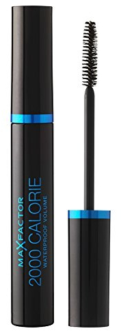 Max Factor 2000 Calorie Waterproof, volumizzante, formula a lunga tenuta resistente all'acqua, non sbava e non crea grumi, 001 - Black, 9ml