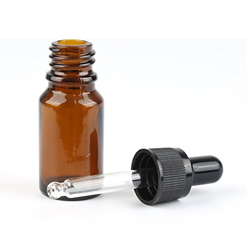 FRCOLOR Glasflaschen für ätherische Öle, 9 Packung 30 ml Bernsteinflasche mit Tropfer und Deckel