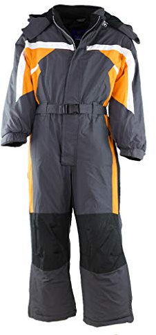 Fortuna F. Schneeanzug Schneeoverall Winteranzug Skianzug SKIOVERALL Winter Kinder 1311 Gr. 80-140 (grau-orange, 92)