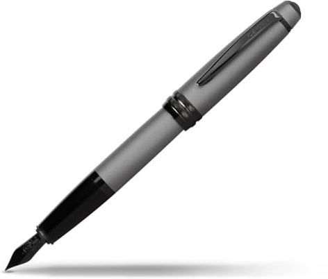 Cross Bailey Fountain Pen (M Nib, PVD Fittings) Matte Grey Pack of 1