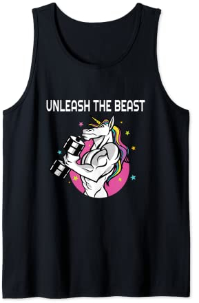 Entfesseln Sie das Biest – Einhorn Gym Rat Magic Sparkle Muscle Tank Top