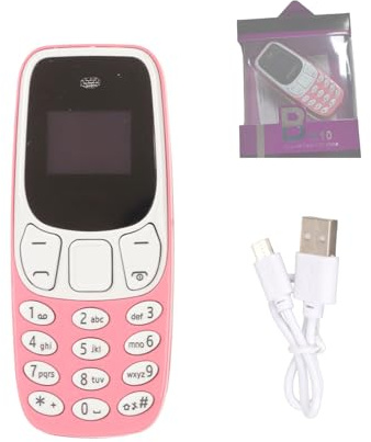Zunate Mini Mobile Phone, the Smallest Dual SIM Card GSM Phone for Adults (Pink)