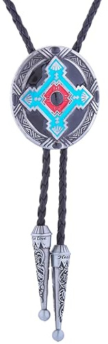 Btilasif Bolo-Krawatte Indianer Südwesten Totem Bolo-Krawatte Western Cowboy Leder Krawatte für Männer Frauen