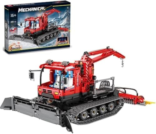 KeKeDuo Pisten Bully Dameuse Jeu de Construction, 2.4G/APP Contrôle Snow Groomer avec Moteur, 1100 Pièces Jouet de Maquette Véhicule Compatible avec Les Grandes Marques