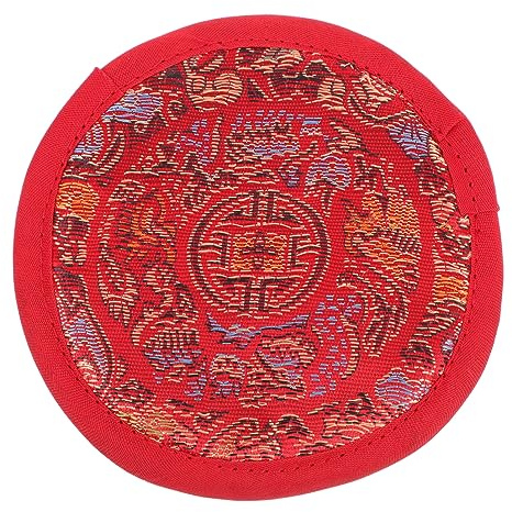 ifundom Handgefertigtes Klangschalenkissen aus Stoff 14cm Nepal Leichtes Zubehör für Buddha Klangschalen Langlebige Buddhistische Matte für Meditation und Rituale