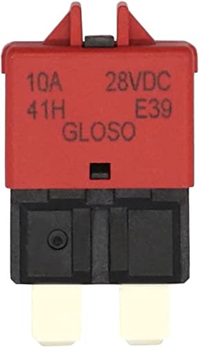 RWTRIIBN Sicherung ATC Leistungsschalter Flachsicherung DC28V 5A / 10A / 15A / 20A / 25A / 30A Backup-Adapter mit manuellem Reset for Auto, LKW, Boot, Marine (Color : 10A)