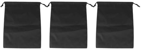 Cyrank Schuhbeutel, 3 Stück Schuhbeutel Mit Kordelzug, Nylon Wasserabweisend Schuhtasche für Reise, Staubdicht Schuhsack, Reise-Schuhbeutel Für Unterwäsche, Schuhe, Hosen, Aufbewahrung(Schwarz)