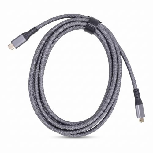 Cable USB C a USB C: Carga Rápida de 240 W, Transferencia de Datos de 20 Gbps, Salida de Vídeo 4K 60 Hz, Compatible con 3/4 Tipo C, Trenzado de Nailon (3 Metros/9,8 pies)