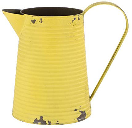 ULDIGI Retro Iron Kettle Vintage Plant Vase for Home Decoration Antique Metal Flower Container for Rustic Decor