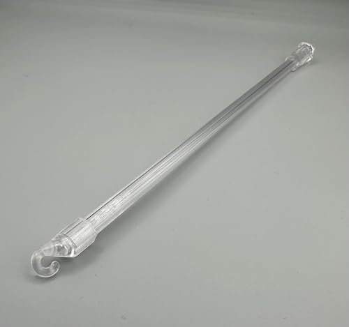 ps QUICKFIX Drehstab/Wendestab aus Kunststoff (transparent) für Alu-Jalousien - 2 Stück - Länge: 100 cm - Plexistab für den Austausch an Jalousien mit 25 mm Lamellen - (2 Stäbe)