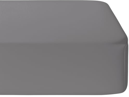 Drap Housse I 100% Coton - 57 Fils I Certifié Oeko Tex I 4 Coins élastiques I (Anthracite, 140 x 190 cm)