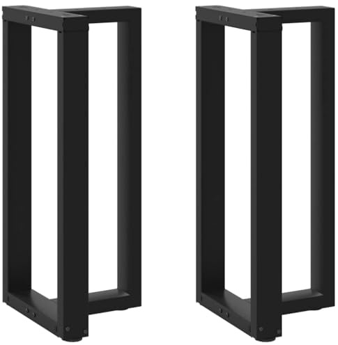 vidaXL Bartischbeine T-Form 2 STK. Schwarz 40x35x(90-91) cm Stahl