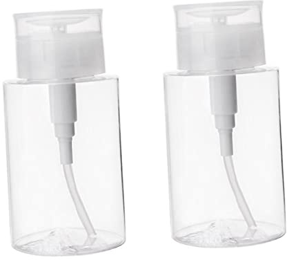 NULYLU 2pcs 300ml Leak-proof Petg Liquid Holder Bottles with Push-down Pump for Travel Toiletries and Cosmetic Storage