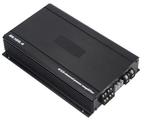 Amplificatore Stereo per Auto, Amplificatore per Auto a 4 Canali 2000W Subwoofer per DC 12V Ad Alta per Camion Barca UTV Moto