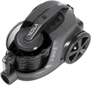 TESLA BGL300EU Aspirateur sans sac | Puissance : 800 W | 4 niveaux de puissance | Rayon : 9 m | Niveau sonore : 81 dB | Multi-cyclone | Contrôle numérique de la vitesse | 2 filtres HEPA + filtre