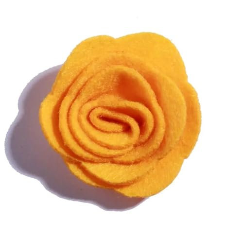 Farbige Filzunterlage Farbige Filzunterlage, 10 Stück, 4 cm, dekorative Vliesstoffe, Filzrosen, zur Hochzeitsverschönerung, künstliche Blumen for den Hausgarten Farben Filzstoff Bastelfilz(Gold)