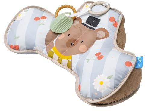 Cuscino Tummy Time Baby Orso – Cuscino per la veglia con 2 Giocattoli Rimovibili – Sviluppo motorio e Muscoli del Collo – dalla Nascita – 40 x 27 x 11 cm – 13715
