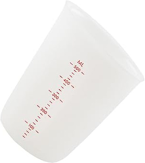 Misurino in Silicone 500ml Bianco a Doppia Scala Semitrasparente