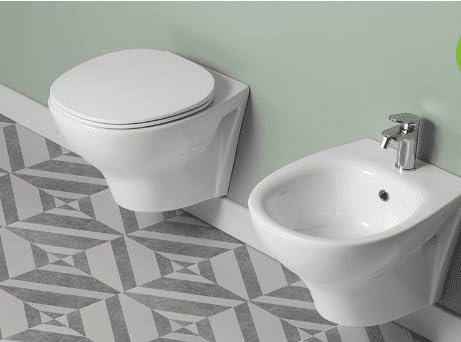 OPERA SANITARI Coppia Vaso e Bidet sospeso Simply senza brida