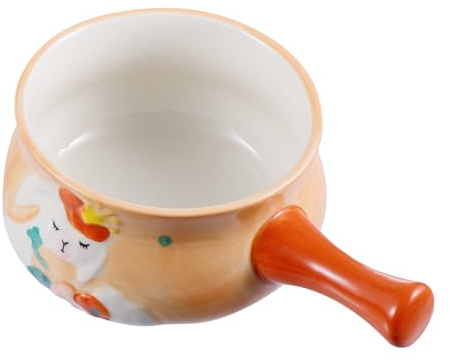 Ipetboom Pentola Per Salsa e Latte in Ceramica Antiaderente Con Manico, Base Piatta Per Distribuzione Calore Uniforme, Multiuso Per Pasta, Zuppa e Colazione, Facile Da Pulire, Utensile Cucina Pratico