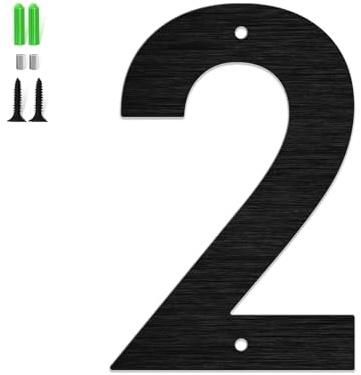 Numéros Maison Flottants 3/4/5/6 Pouces Avec Vis, Numéro Porte En Métal Moderne En Acier Inoxydable, Chiffres Noirs Pour Boîte Aux Lettres, Lettres D'adresse, Pour Jardin, Extérieur Café(2,3In)