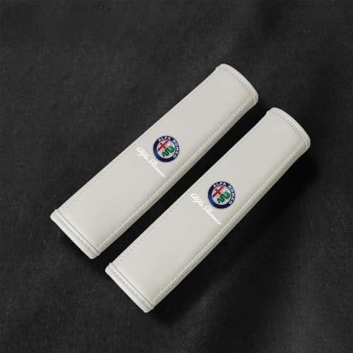 BUSDPL 2 Pezzi Cuscinetto per Cintura di Sicurezza per Auto per Alfa Romeo Giulia 2016 2017 2018 2019 2020 2021 2022 2023 2024, Delicato Proteggi Cintura sulla Pelle Tenuta Sicura Copricintura