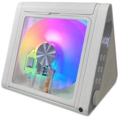 Vituord Lecteur CD Portable pour La Maison, Lecteur CD Rechargeable 4000 MAh, Système D'enceintes Hi-FI 2 X 5 W, avec Bluetooth 5.3, USB, AUX, Télécommande, Éclairage RGB
