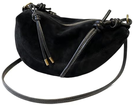 Borsa Scamosciata Donna, Borsa Mano Forma di Gnocco, Borse Tracolla Hobo Alla Moda, Borse Tracolla in pelle Scamosciata a Mezzaluna, Tote per Lavoro e Viaggio