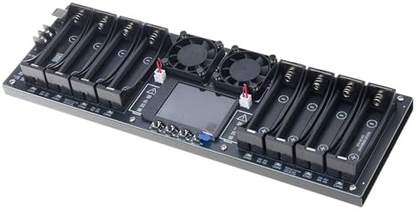 JUJUFREE Tester per batterie al litio a 8 canali per 18650 con misurazione automatica della resistenza interna di scarico e capacità