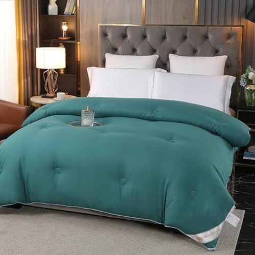 MTHGH Trapunta Matrimoniale, Piumino Invernale Imbottito in Seta di Gelso, Coperta Invernale Matrimoniale, Piumone Invernale Spesso, Piumino Trapuntato Reversibile.(*3,150x200cm/2kg)
