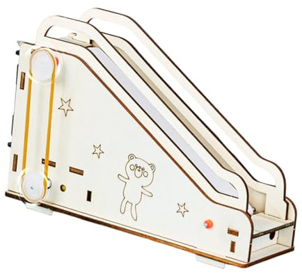 Hemobllo Elektrischer Rolltreppen Puzzle Bausatz Stem Experimentierkasten für Selbstgemacht Modellbausatz Mechanisches zur Technisches Verständnis