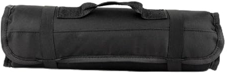 WGFOIP Chef Tool Roll Bag Portable Durable Organizer for Culinary Traveling, Oxford Cloth Fork Pouch for Kitchen Camping, 1 X Chef Tool Roll Bag (Black)