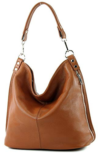 modamoda de T177 Damen Leder Schultertasche, handmade in Italy