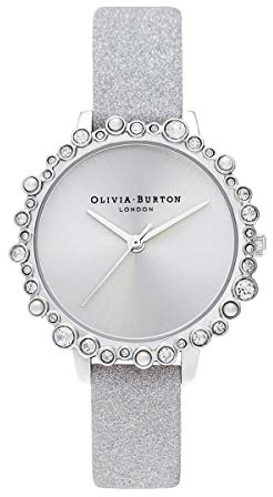 Olivia Burton Reloj Analógico de Cuarzo para Mujer Colección Under The Sea con Correa de Cuero Plateada - OB16US52