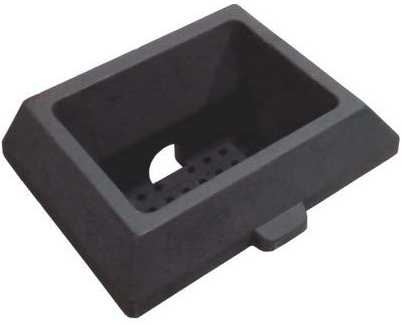Braciere in ghisa per stufe a pellet, altezza tot. 75mm e larghezza bocca 118mm