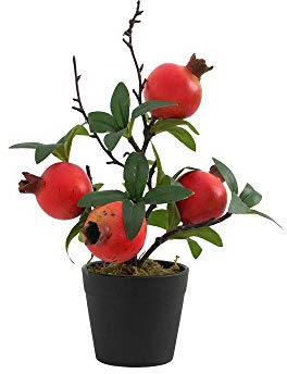 Künstliche Topfpflanze, Zitronendekoration, gefälschter Granatapfel, Mini-Baum, Topfpflanze, verwendet für Heimbüro-Dekoration (Granatapfel, klein)