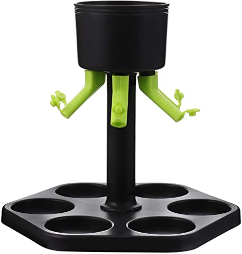 LATRAT 1 Set 6 Schnapsglasspender und Halter Gläser Schnapsspender Schnapsverteiler Schnapsglas Ausgießer Cocktail, für 6 Personen Neujahr Silvester Party Trinkspiele