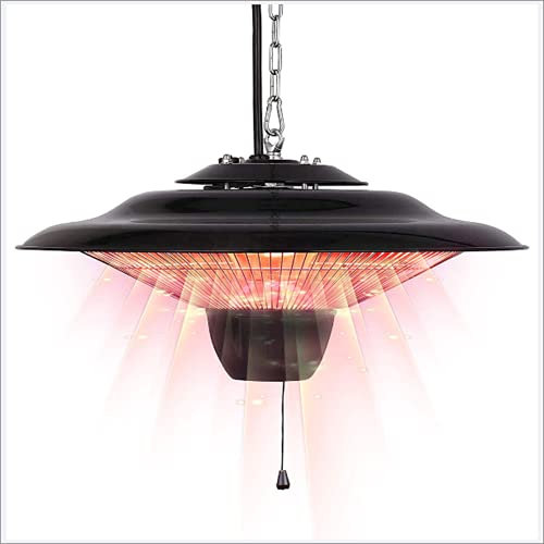 POOPFIY Electric Hanging Heater, 2500W Stainless Steel Outdoor suspension heater Commercial Umbrella-shape Heater Hanging Restaurant Cafe Hotel Office