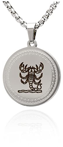 LaraZeidler Berlin Damen Herren Kette Edelstahl mit Sternzeichen Tierkreis Sternbild Zodiac Anhänger individuelle Kettenlänge wählbar.