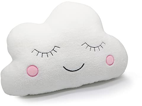 Aodafei Kuschel Kissen Wolken,Flauschige Weiche Kuschelkissen Deko Kissen Wolke Form,Dekokissen für Kinderzimmer Couch Schlafzimmer Sofa,Weiße,55x40 cm
