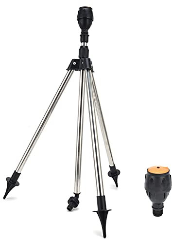 Kuuleyn Arroseurs pour Cour, arroseur de pelouse pour Grande Surface de Cour, arroseur Rotatif Automatique avec trépied buse d'arrosage à 360 degrés pour l'irrigation agricole de Jardin