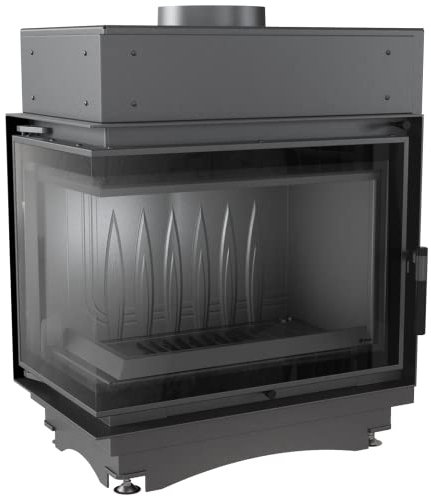 KRATKI Maja Deco Camino a legna con presa d'aria Conforme BImSchV 2 8 kW Efficienza termica 80% Uscita polvere fi 150 mm Ghisa Vetro 82,7 x 68,3 Lato sinistro
