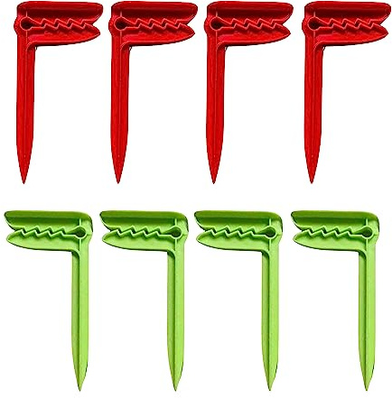 SusggO 8 Clips für Strandtücher, Klammern, Strandtücher, Klammern, Wäscheklammern, Strandtuch, Decke, Picknick, Befestigung von Sand, Strand, Zubehör für Sand, Strand, Camping (rot-grün)