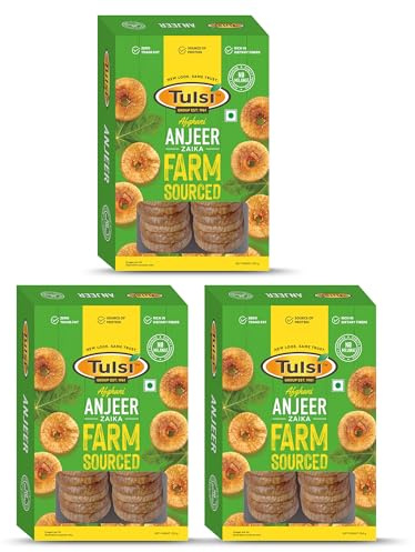 Tulsi Fichi secchi Anjeer Zaika (250 g (confezione da 3), fresco