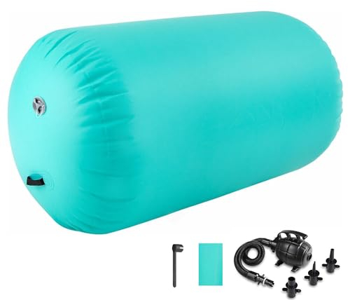 Air Rolle Turnen GymnastikMatte 60 75 90 CM Aufblasbare Air Barrel Gymnastik Tumbling Matte mit Pumpe für Handfeder Hinten Training/Heimgebrauch/Yoga/Fitness