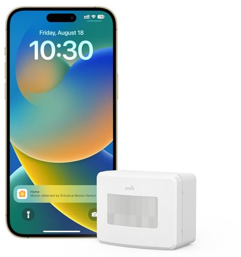 Onvis Smart Motion Sensor Thread for Apple Home, Wireless Motion Detector with Thermometer Hygrometer, Scheduled Detection, for Alert System and Automations, Thread Border Router Required