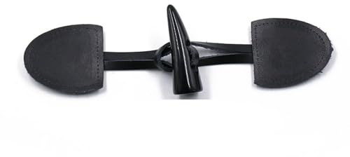 Leder-Horn-Knebelknöpfe 4 Paar PU Leder Knebelknöpfe Horn Toggle Tasten Resin Nähknöpfe Für Kleid Hemd Knöpfe Zum Nähen Umhang-Verschluss Verschluss Horn Knebelverschlüsse Knebelknöpfe