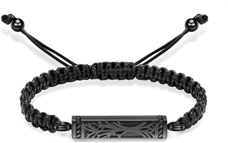 QGJNSGC Bracelet urne arbre de vie pour cendres pour homme et femme - Bijou urne funéraire pour cendres de vos proches