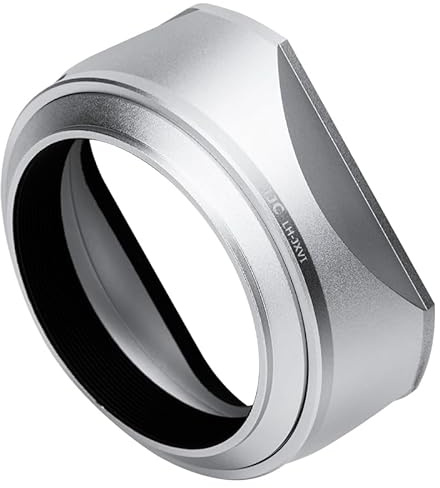JJC Aluminium-Gegenlichtblende mit Deckel für Fujifilm Fuji X100VI X100V X100F Kameras, ersetzt Fujifilm LH-X100 Gegenlichtblende, kompatibel mit 49-mm-Filtern