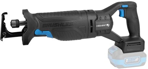 HÖGERT TECHNIK Batteridriven sticksåg 18 V, borstlös motor, trådlös, 0–3 000 varv/min, 28 mm sågbladlyft, verktygsfritt bladbyte, metallväxellåda, antivibrationshandtag, utan batteri